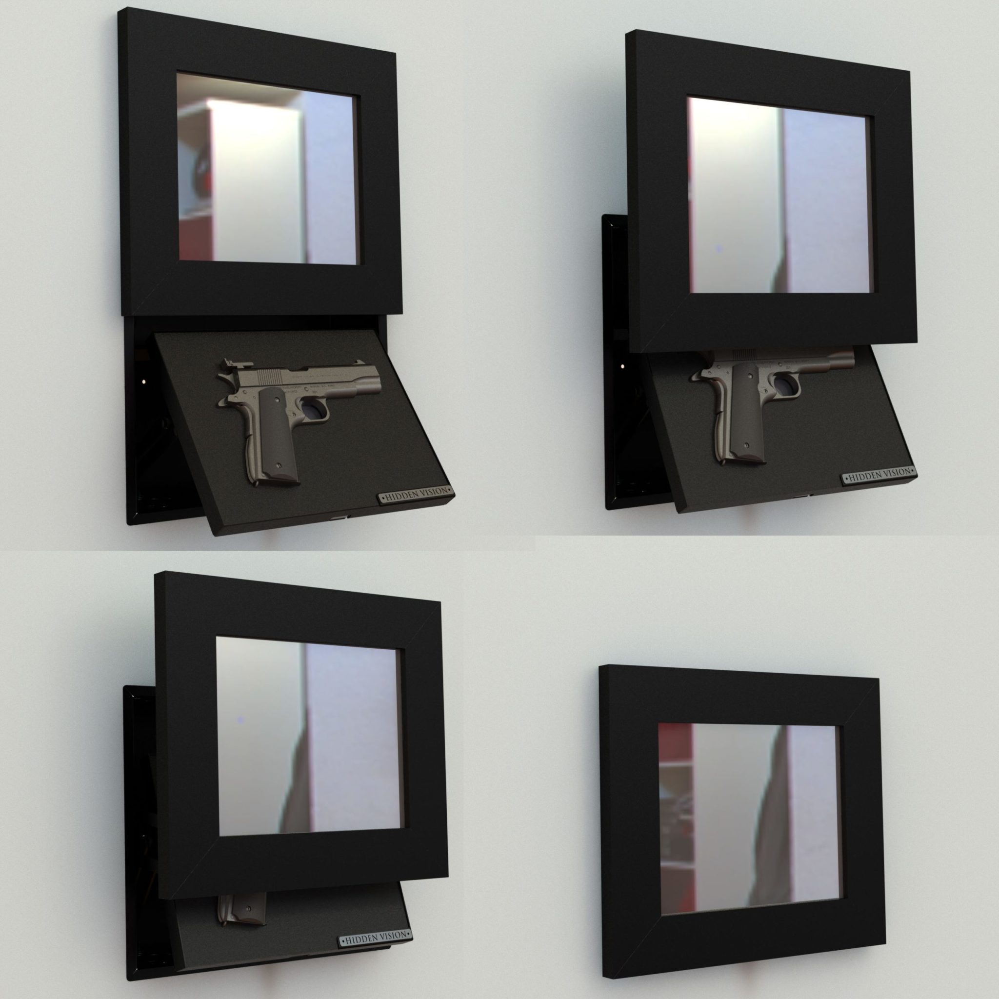Hidden Storage Photo Frame for Gun and Valuables 15-1/2 x 13-1/2 Magnetic Lock 