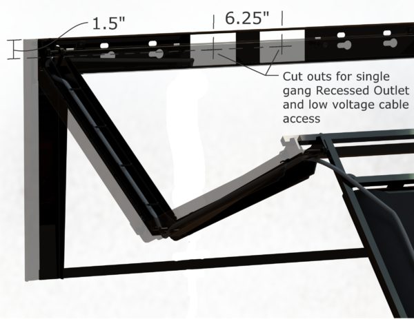 'M1' Extended Flip-Out Wall Mount w/ Picture Frame (Motorized)-214