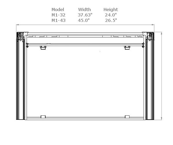 'M1' Extended Flip-Out Wall Mount w/ Picture Frame (Motorized)-212