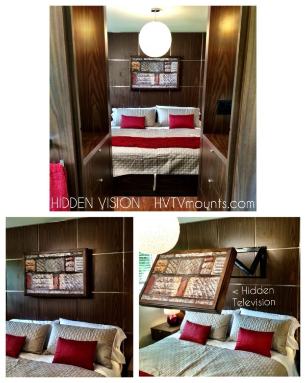'M1' Extended Flip-Out Wall Mount w/ Picture Frame (Motorized)-235