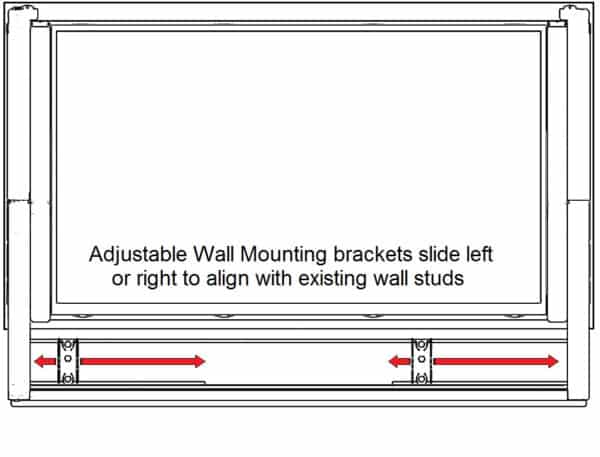 Dimensions for the Flip Around TV mount